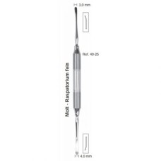 Распатор-микро двусторонний Molt 3,0-4,0 мм, ручка Deluxe 10 мм 40-25