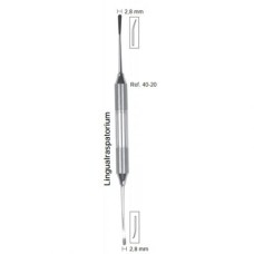 Распатор-микро двусторонний лингвальный, ручка Deluxe 10 мм 40-20