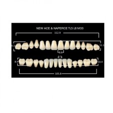 GLORIA NEW ACE зубы акриловые двухслойные, полный гарнитур ТL5, М32/34 (28шт)