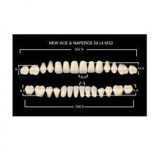 GLORIA NEW ACE зубы акриловые двухслойные, полный гарнитур S4, М32 (28шт)