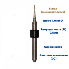 Фреза VPT для стеклокерамики XTCERA X-MILL 300 (0.6 mm, L-8 mm, торцевая, цанга 4 мм)