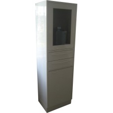 СЕ 207 - шкаф-стойка со стеклянной и металлической дверями и двумя ящиками